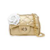 Tiny Treats Classic Quilted Flower Pearl Handbag