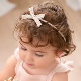Elegant Baby Sparkle Lace Headbands 3pk ~ Neutral