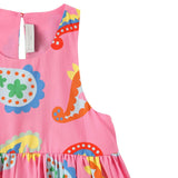Stella McCartney Girls Paisley Print Sleeveless Dress ~ Pink