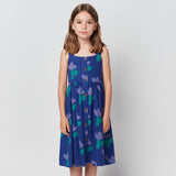 Bobo Choses Printed Woven Strap Dress ~ Sea Flower/Blue