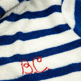 Bobo Choses Baby Terry Zip Hoodie ~ Blue/White Stripe
