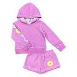 Design History Pullover Hoodie & Shorts w/ Graphic Set ~ Pink Sugar