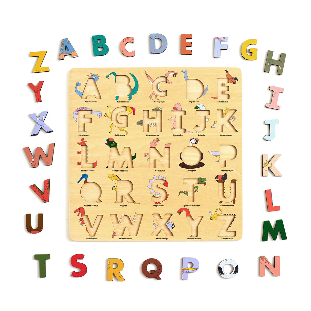 Alphabet Legends Wooden Dino Puzzle