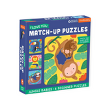 Mudpuppy Jungle Babies I Love You Match-Up Puzzles