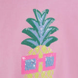 Billieblush Embellished Pineapple Sweatshirt ~ Pink