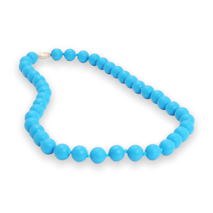 Chewbeads Jane Teething Necklace ~ Deep Sea Blue