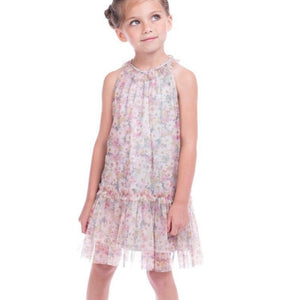 Imoga Nina Mesh & Chiffon Halter Dress ~ Daisy