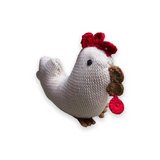 Estella Knit Baby Rattle ~ Chicken