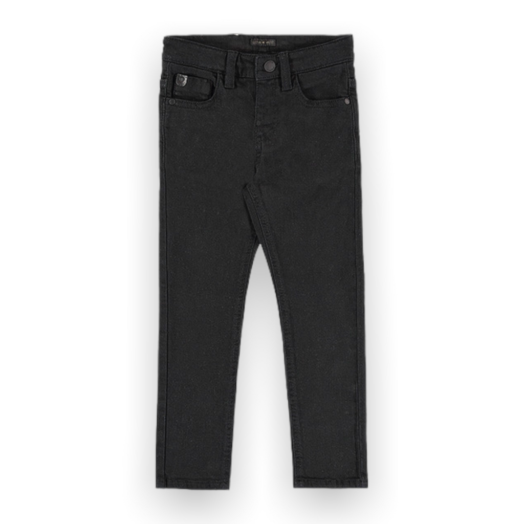 Mayoral Boys 5 Pocket Skinny Twill Jeans ~ Black