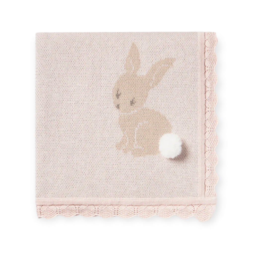 Elegant Baby Knit Baby Blanket ~ Bunny