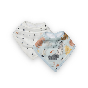 Loulou Lollipop Muslin Bandana Bib Set ~ Honey Puppies