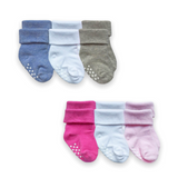 Jefferies Socks Baby Non-Skid Turn Cuff Socks 3pk