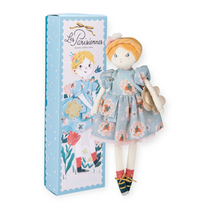 Moulin Roty Les Parisiennes Mademoiselle Eglantine Doll w/ Blue Dress ~ Limited Edition