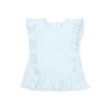 Tun Tun Baby Ribbed Ruffle Top & Leggings Set ~ Light Blue