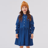 Molo Girls Carolyn Dress ~ Washed Blue