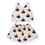 Bobo Choses Printed Woven Tank & Skirt Set ~ Sailboats