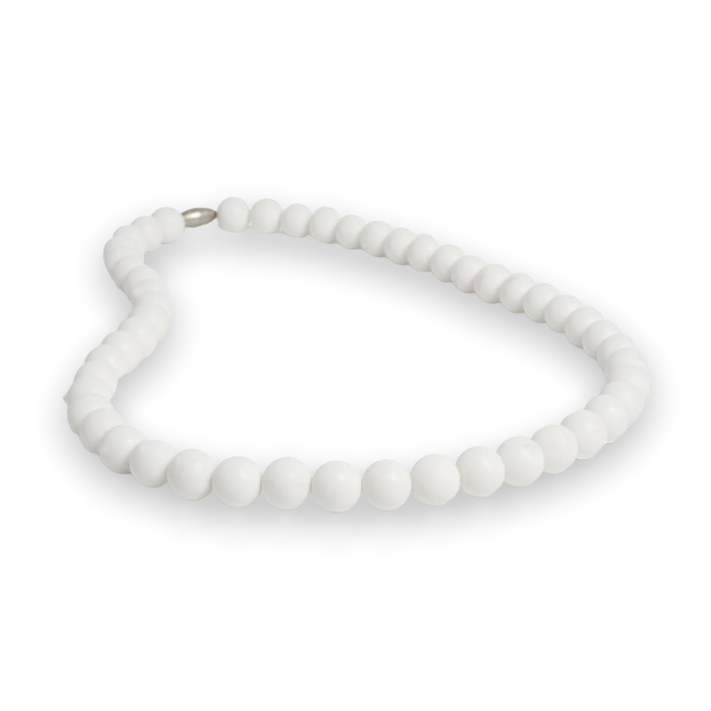 Chewbeads Jane Teething Necklace ~ Simply White