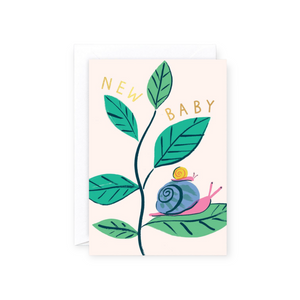Wrap New Baby Snails Baby Card