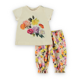 Molo Baby Elly Tee Shirt & Selena Pants Set ~ Rose Bouquet/Baby Roses