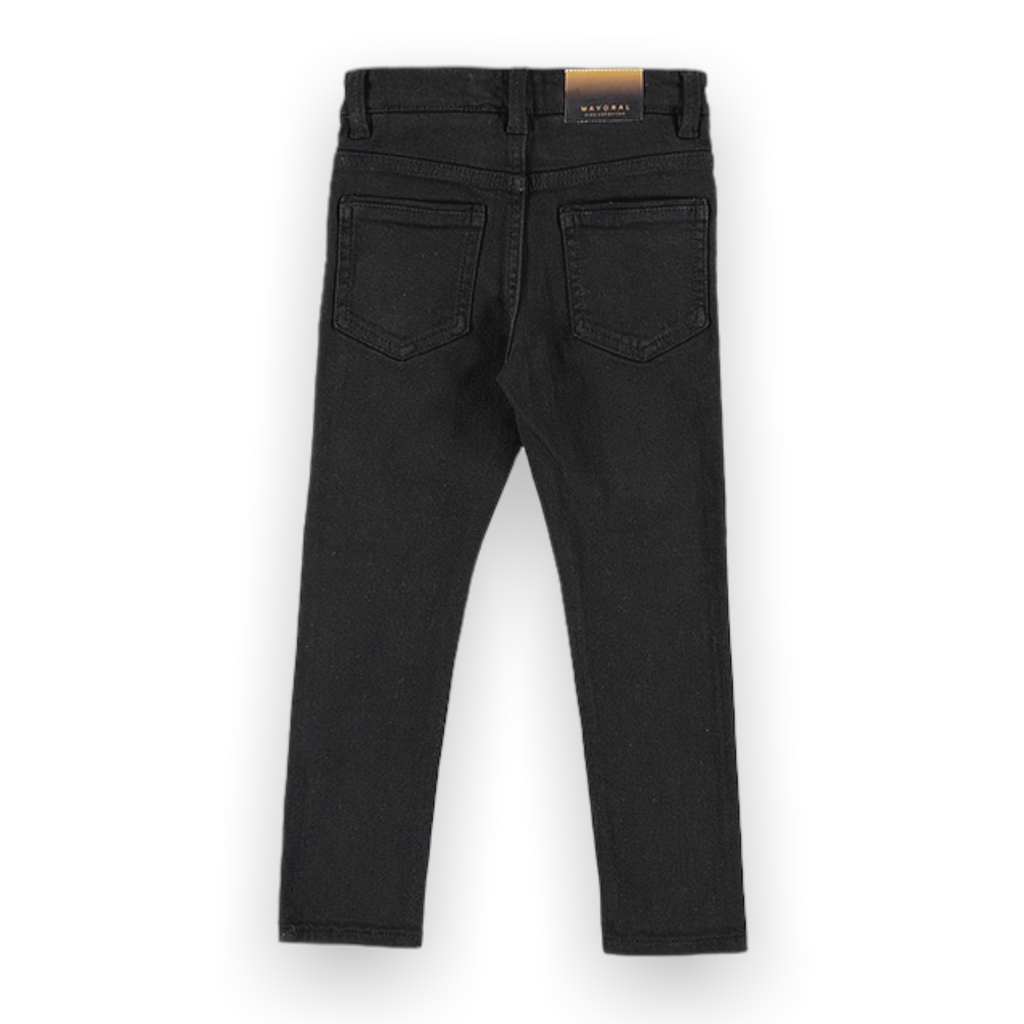 Mayoral Boys 5 Pocket Skinny Twill Jeans ~ Black