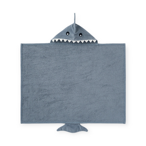 Elegant Baby Hooded Bath Wrap ~ Slate Shark