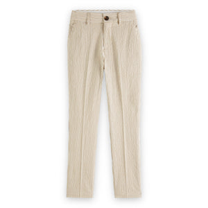 Scotch & Soda Boys Seersucker Chinos ~ Sand Stripe