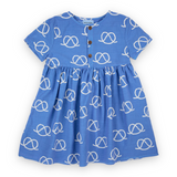 Bobo Choses Printed Woven Dress ~ Pretzel Knot/Blue