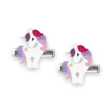 Lilies & Roses Unicorn Hair Clips ~ Pink/Purple Glitter