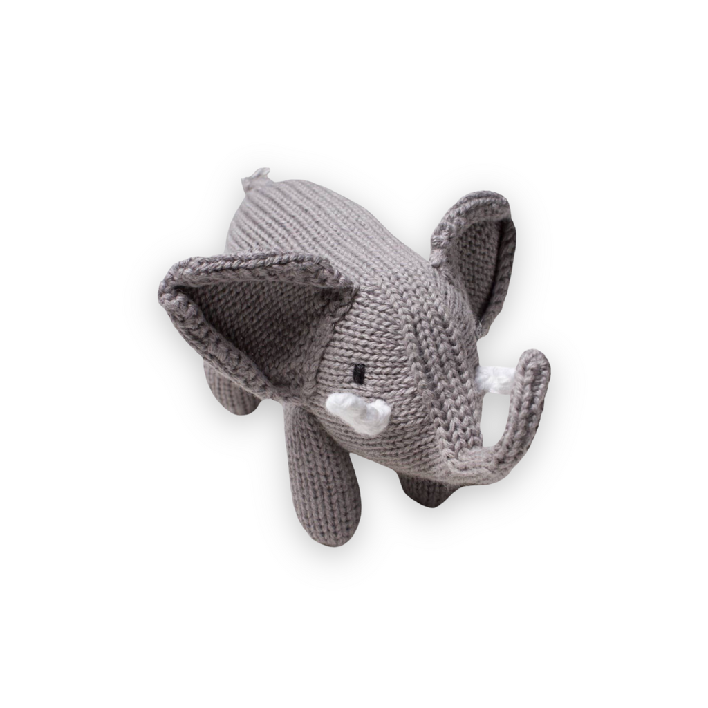Estella Knit Baby Rattle ~ Elephant