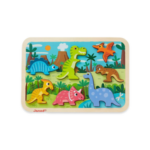 Janod Chunky Wooden Puzzle ~ Dinosaurs