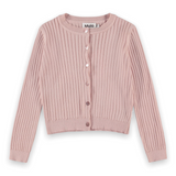 Molo Gloria Ribbed Cardigan 7-12 ~ Powder