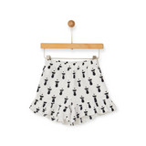 Yell-Oh! Girls Peplum Tank & Printed Bermuda Shorts Set ~ Black/White