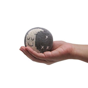 Estella Knit Baby Rattle ~ Sleeping Moon