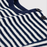 Petit Bateau Terry Striped Sweatshirt & Pants Set ~ Navy/White