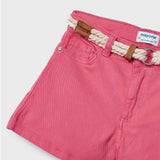 Mayoral Girls Twill w/ Belt ~ Peony