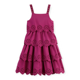 Scotch & Soda Girls Tiered Eyelet Dress ~ Dahlia