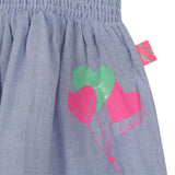 Billieblush Baby Ruffle Dress & Bloomer Set ~ Pale Blue/Raspberry