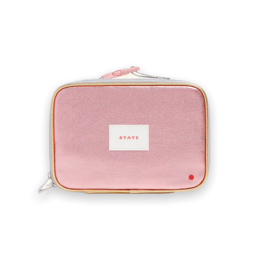 State Bags Rodgers Lunch Bag ~ Metallic Pink