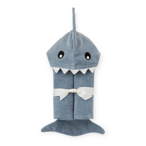 Elegant Baby Hooded Bath Wrap ~ Slate Shark
