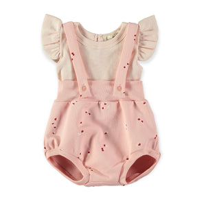 Babyclic Petals Flutter Sleeve Top & Suspender Bloomers Set ~ Pink