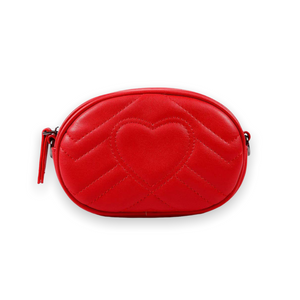 Tiny Treats Leather Wave Heart Belt Bag
