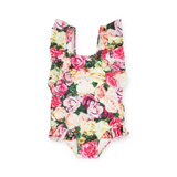 Rock Your Kid Flower Wall Ruffle Swimsuit ~ Floral