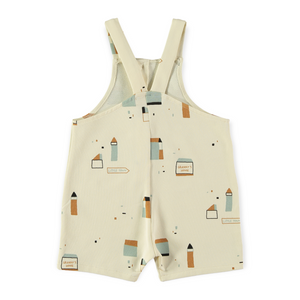 Babyclic Little Town Short Overalls ~ Cream